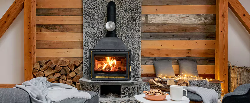 Thelin Hearth Products Direct Vent Gas Stove Fireplace Inspection in Sayville, New York